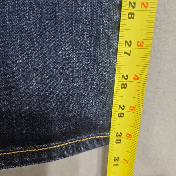 American Eagle Low Rise Mock Bootcut Med Wash Western Kick Jeans 5 Cowboy Sz 8 - Picture 4 of 6